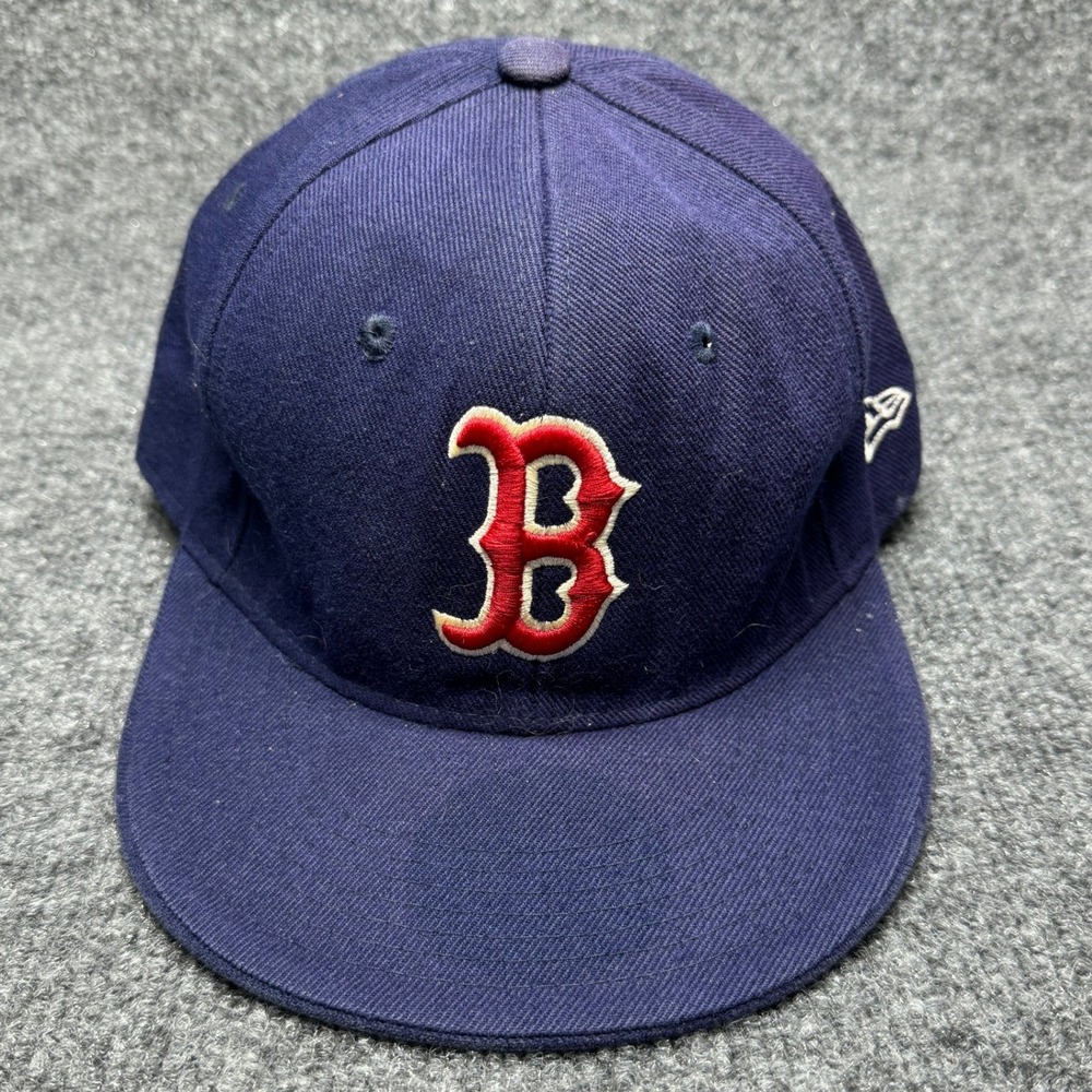 Boston Red Sox Hatco Fitted Hat Mens 7 1/4 Navy Blue MLB‎ Baseball Cap